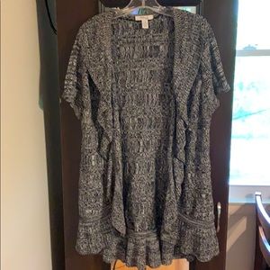 Style & Co. Knit Cascade Ruffle-base Cardigan